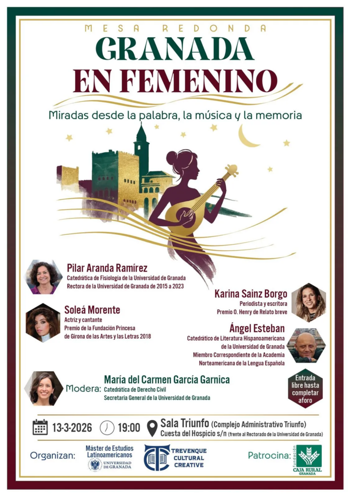 Pilar Aranda, Soleá Morente, Karina Sainz y Ángel Esteban participarán en la mesa de debate ‘Granada en femenino: miradas desde la palabra, la música y la memoria” 0